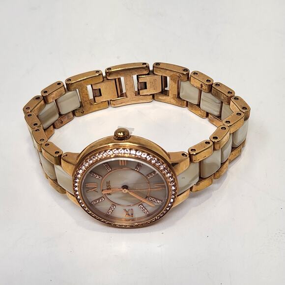 Fossil ES3716 Virginia Rose Gold Tone Cream Acetate Womens Watch 30mm Classic - Picture 5 of 9